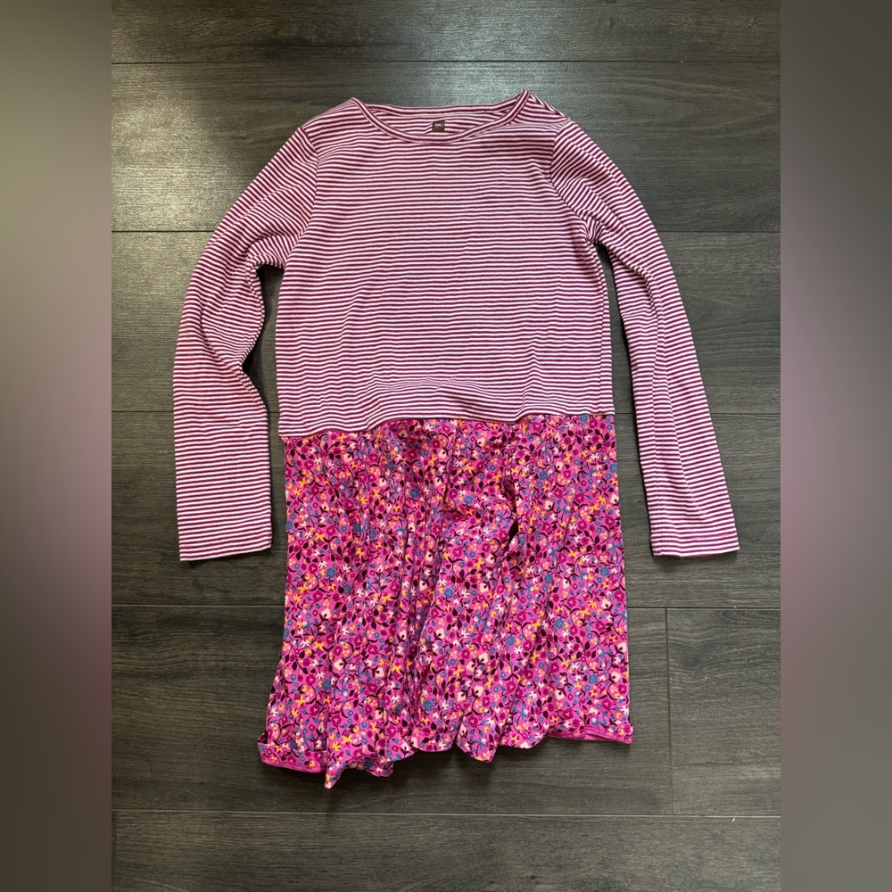 Tea Collection Striped and Floral Dress